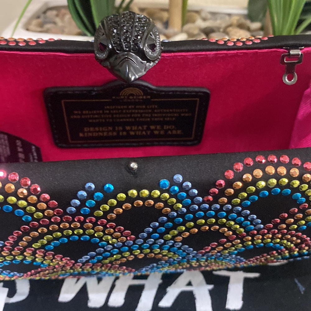 Kurt Geiger Rainbow Crystal Clutch - Picture 7 of 13